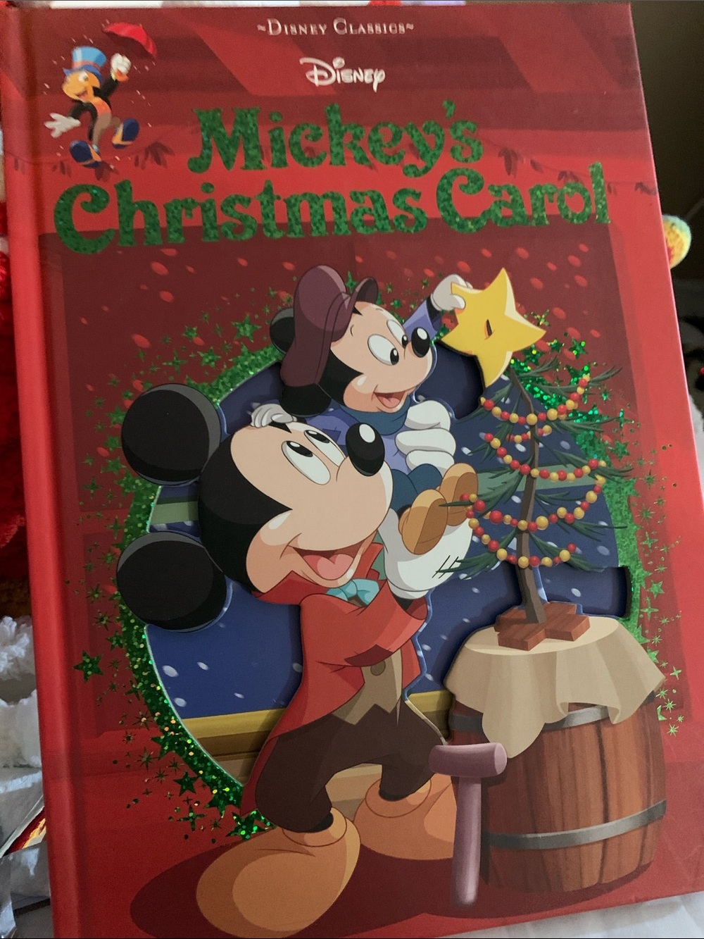 Disney Mickey's Christmas Carol Hardcover Book - Red, Green, Gold